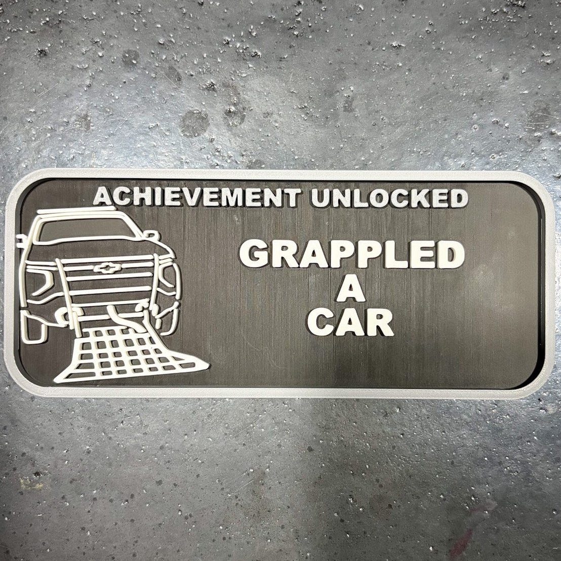 "Grappled A Car" MAGNETIC ACHIEVEMENT PATCH