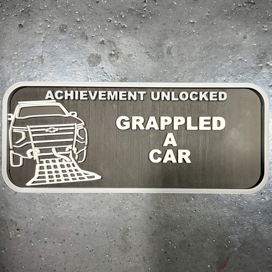 "Grappled A Car" MAGNETIC ACHIEVEMENT PATCH