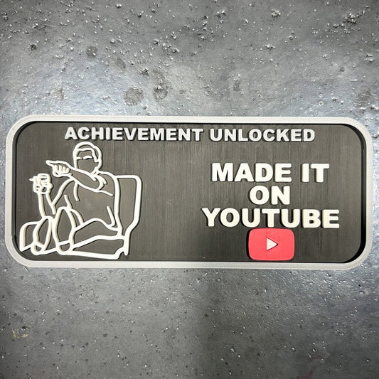 "Made It On YouTube" MAGNETIC ACHIEVEMENT PATCH