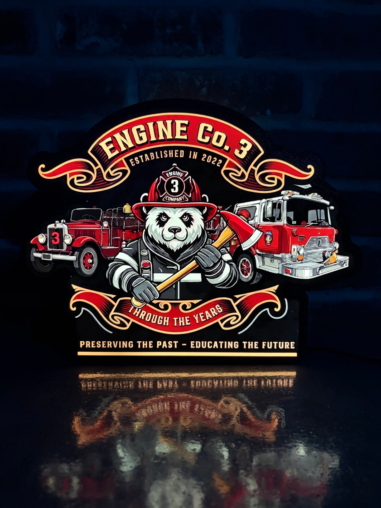 Allingtown New York Fire Department Light Display
